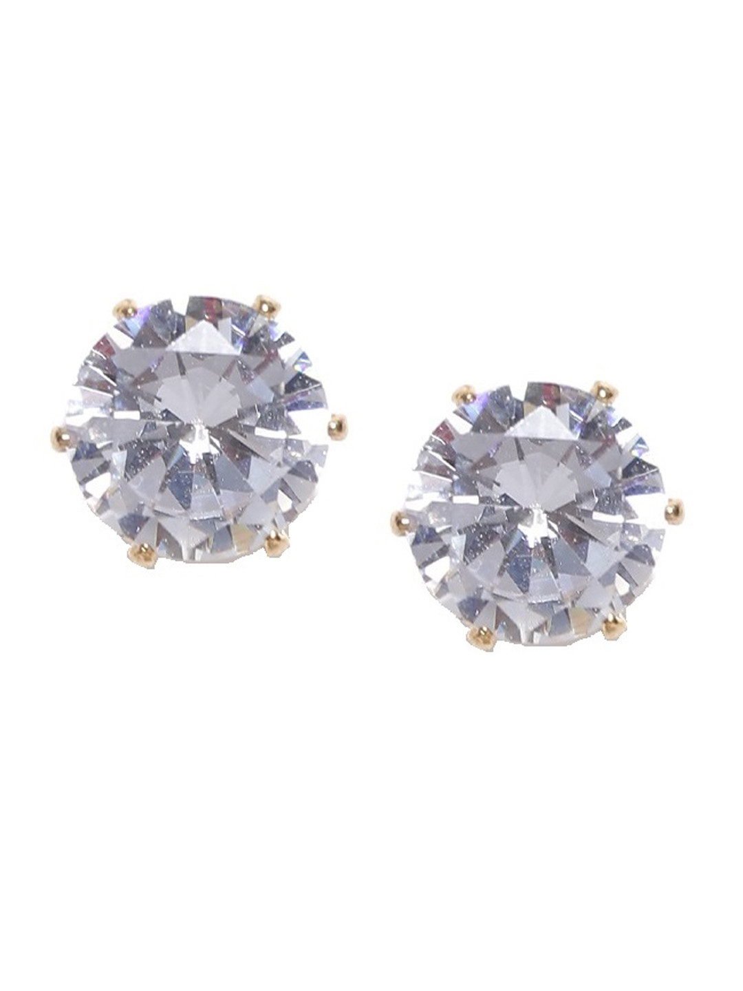 

OOMPH Gold-Toned & White Handcrafted Circular Studs