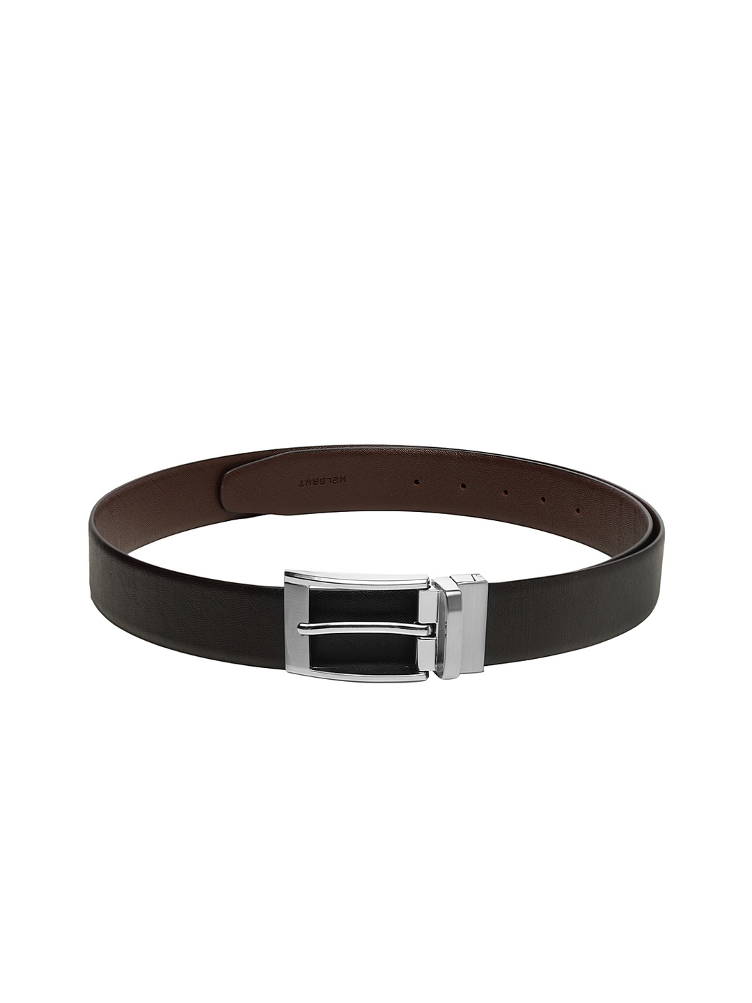 

WELBAWT Men Black & Brown Textured Leather Belt