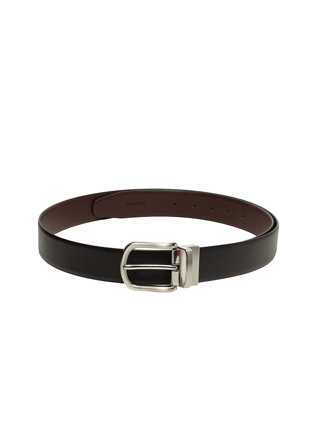 

WELBAWT Men Black & Brown Textured Reversible Leather Belt