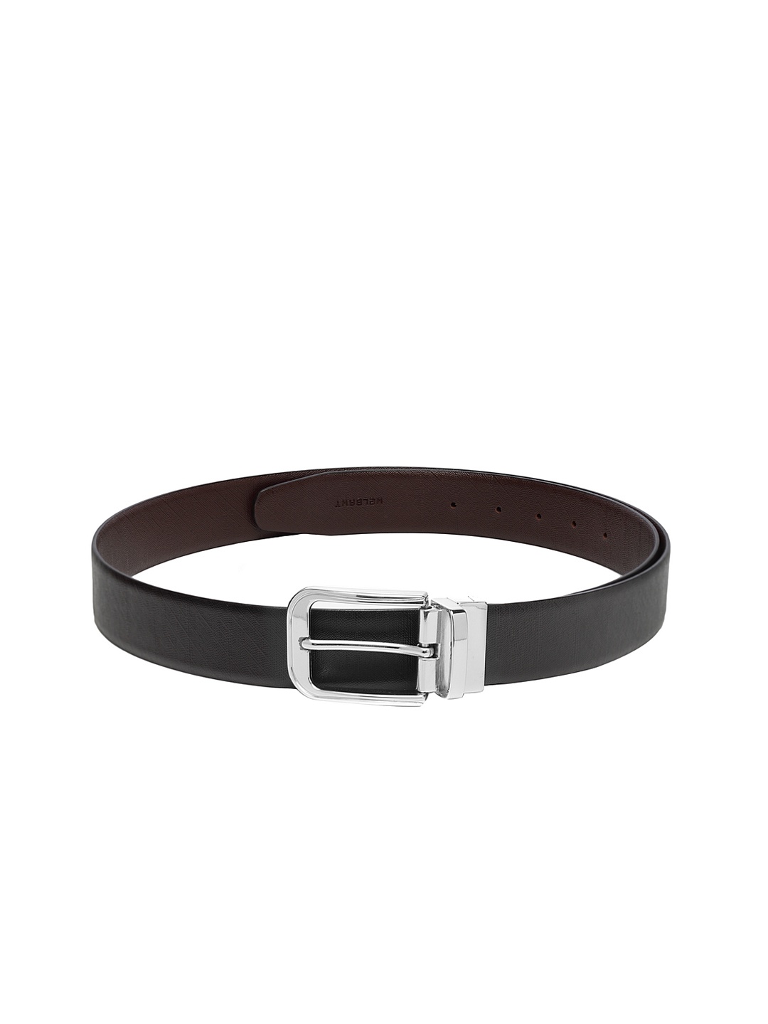 

WELBAWT Men Black & Brown Textured Reversible Leather Belt