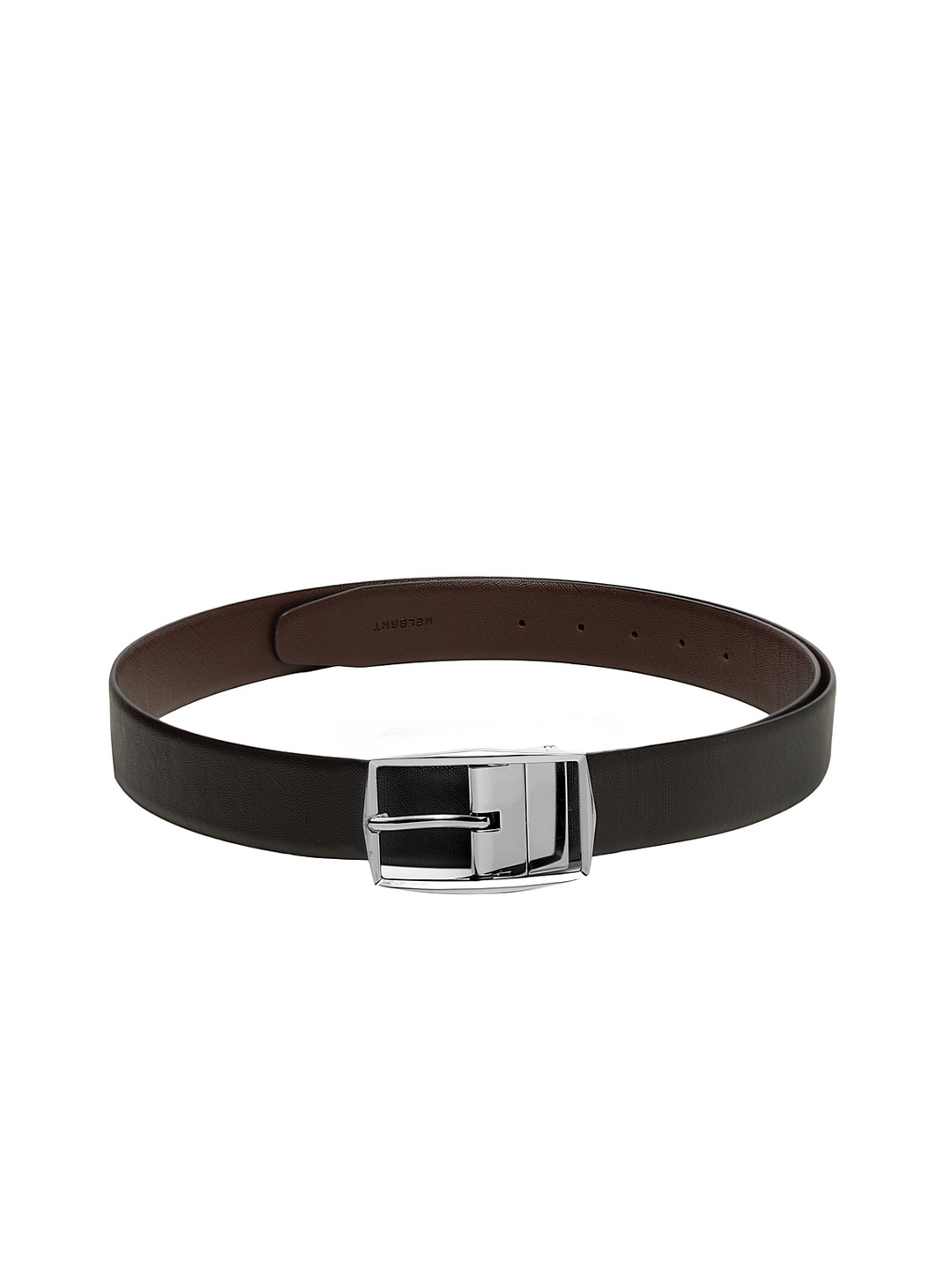

WELBAWT Men Black & Brown Textured Reversible Leather Belt