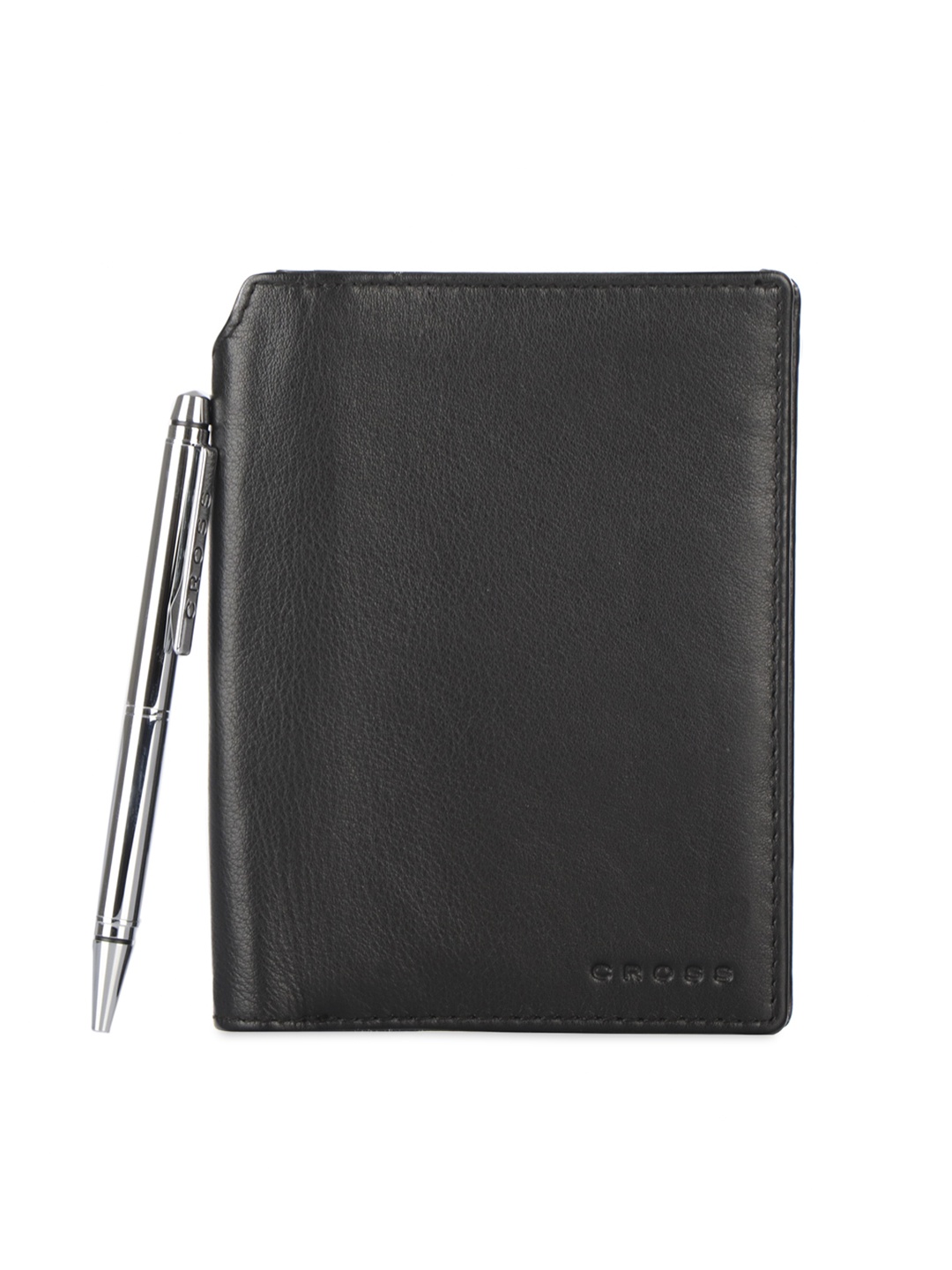 

Cross Men Black Solid Genuine Leather Passport Holder