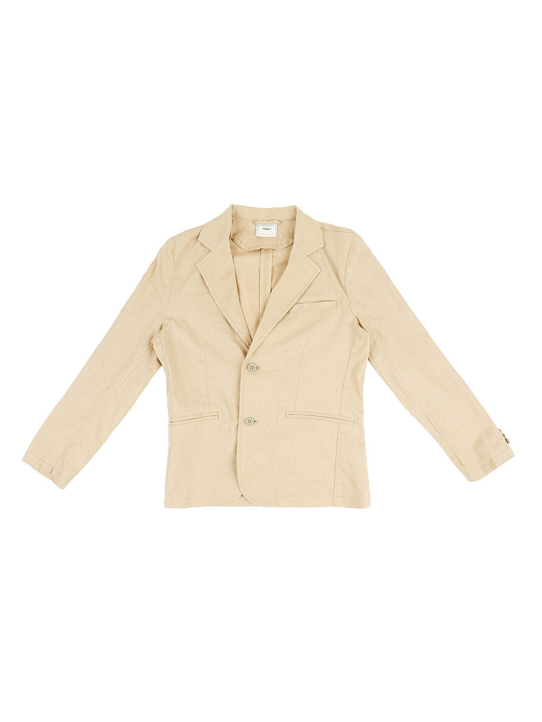 

Pantaloons Junior Boys Beige Solid Double Breasted Blazer