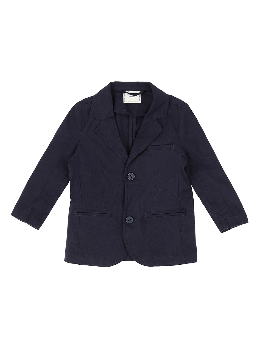 

Pantaloons Junior Boys Navy Blue Solid Double Breasted Blazer