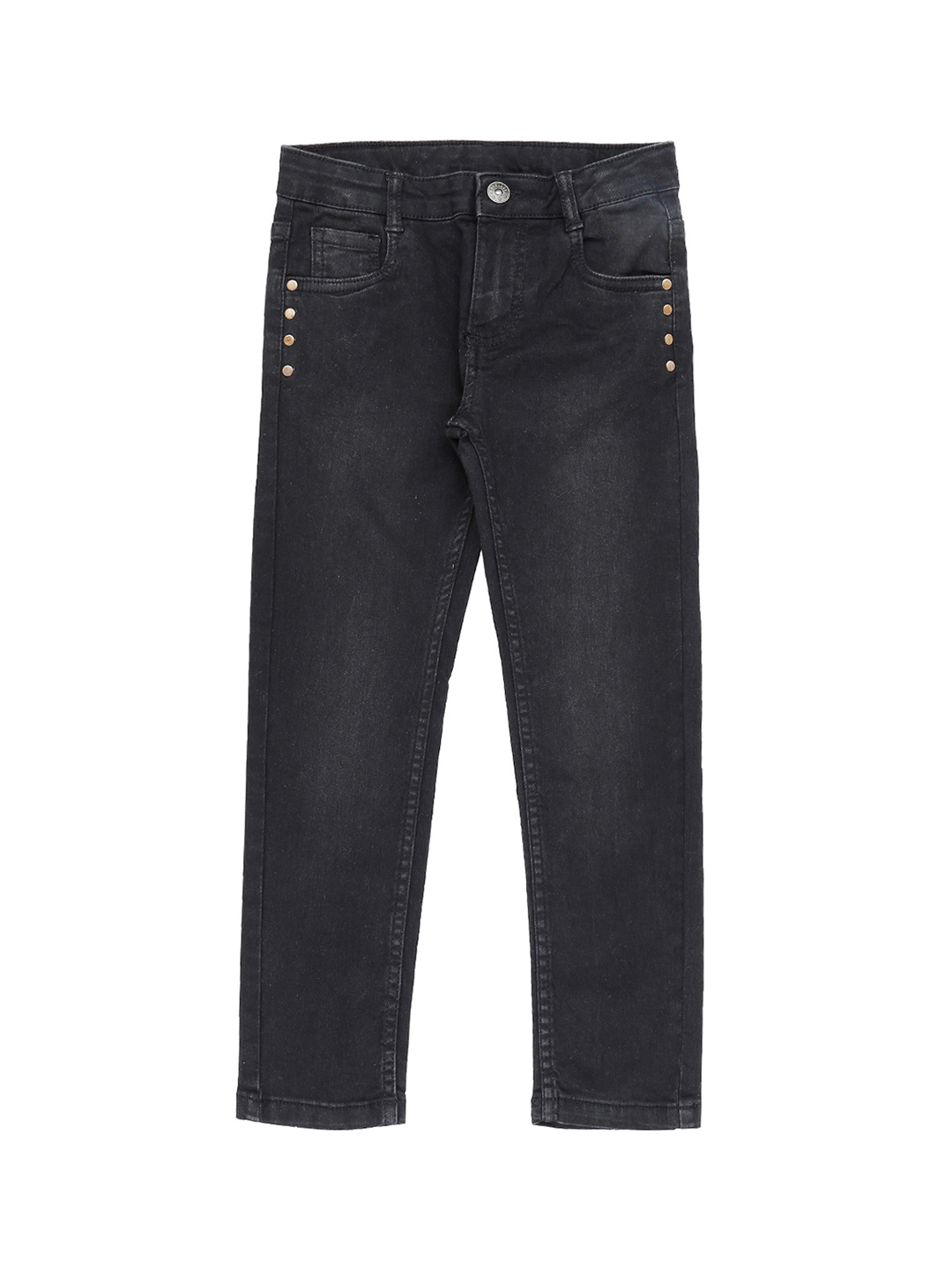 

Pantaloons Junior Girls Black Regular Fit Mid-Rise Clean Look Stretchable Jeans