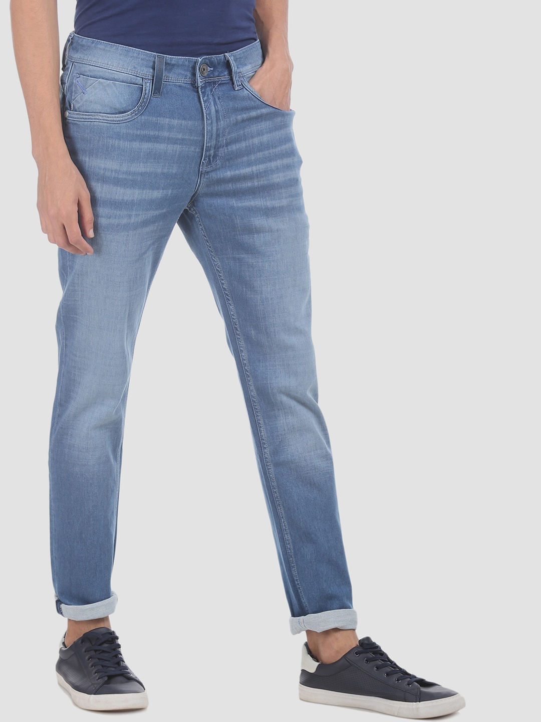 

Ed Hardy Men Blue Skinny Fit Mid-Rise Clean Look Stretchable Jeans