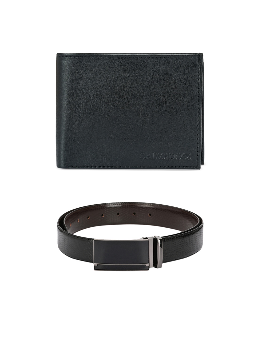 

Calvadoss Men Black & Brown Premium Belt & Wallet Accessory Gift Set