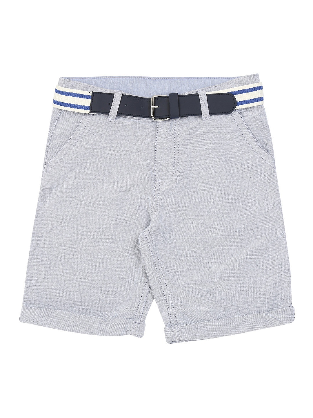 

Pantaloons Junior Boys Off-White Solid Regular Fit Denim Shorts
