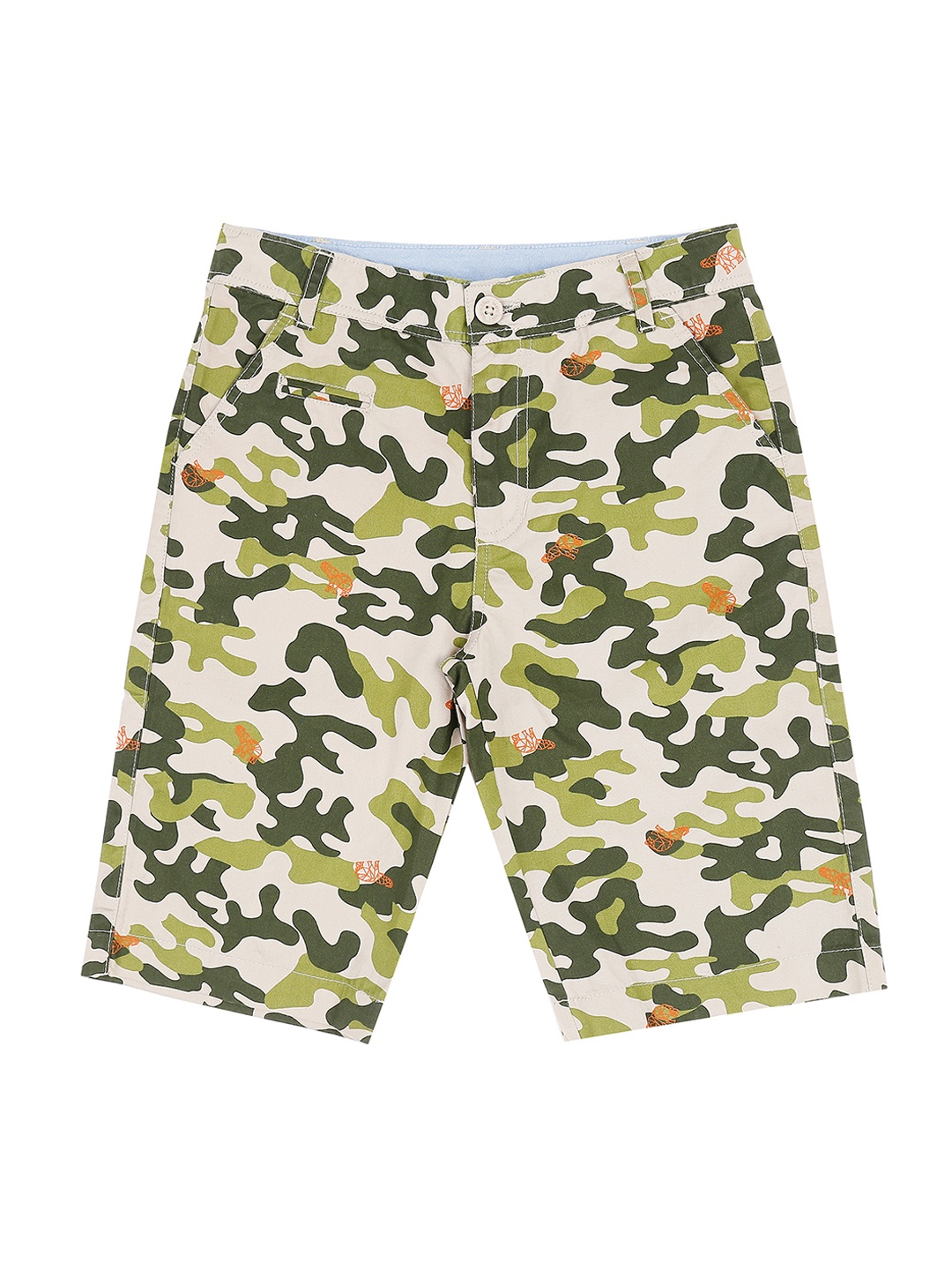 

Pantaloons Junior Boys Beige Printed Regular Fit Regular Shorts