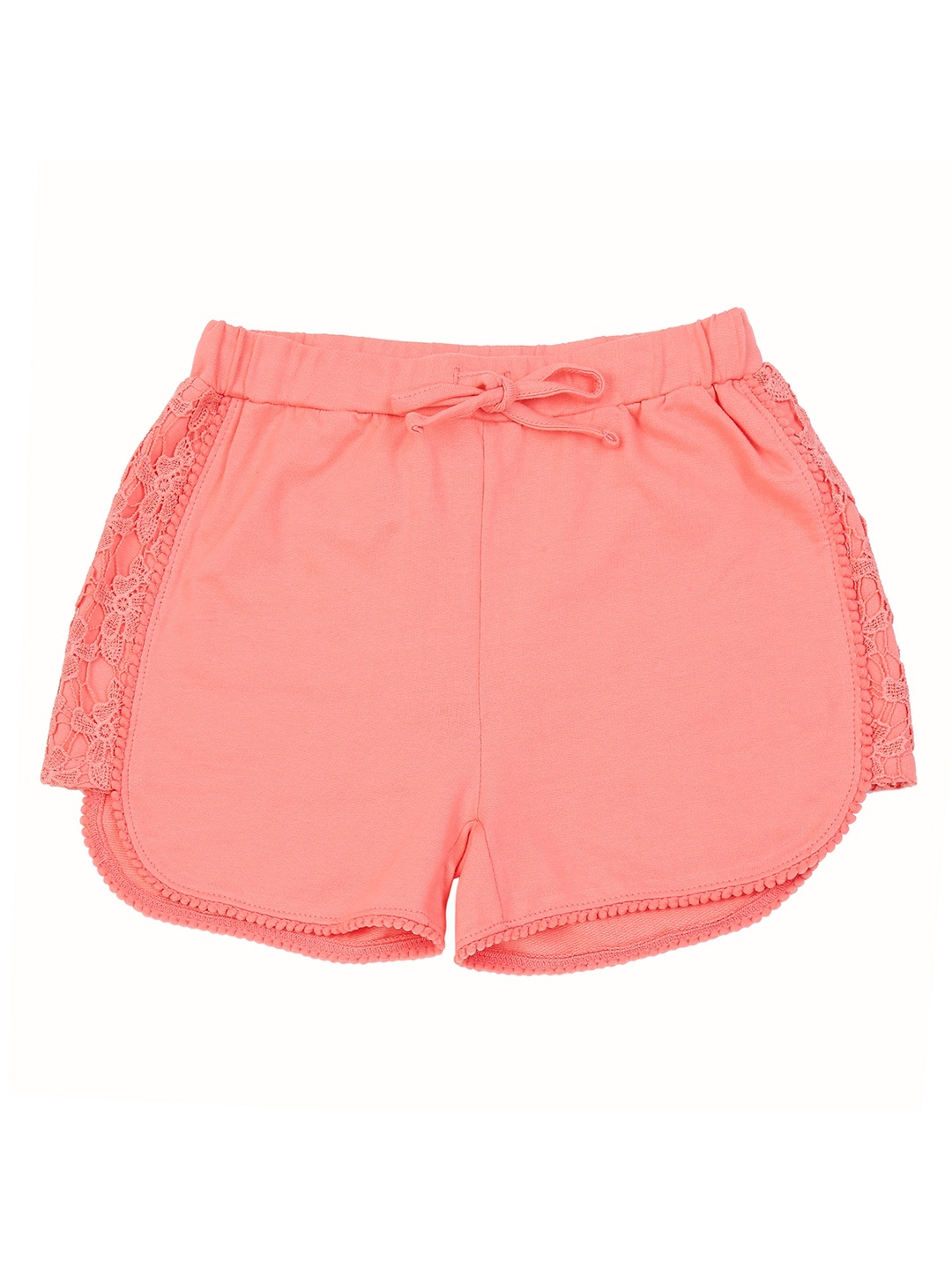

Pantaloons Junior Girls Rose Lace Detail Regular Fit Hot Pants