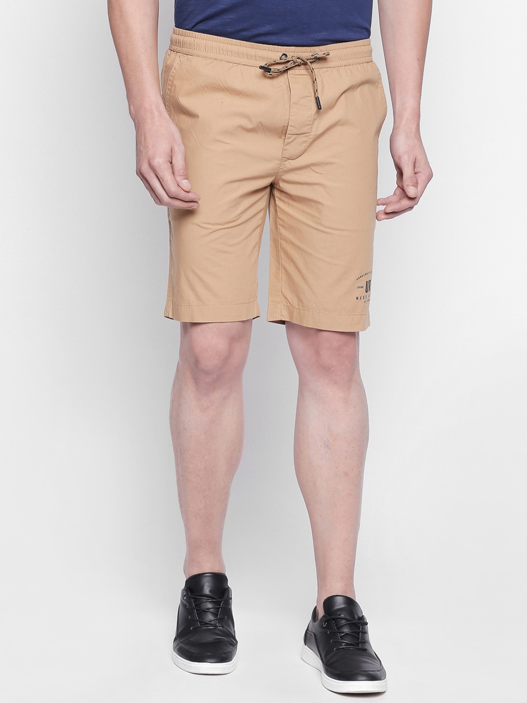 

Urban Ranger by pantaloons Men Khaki Solid Regular Fit Regular Shorts