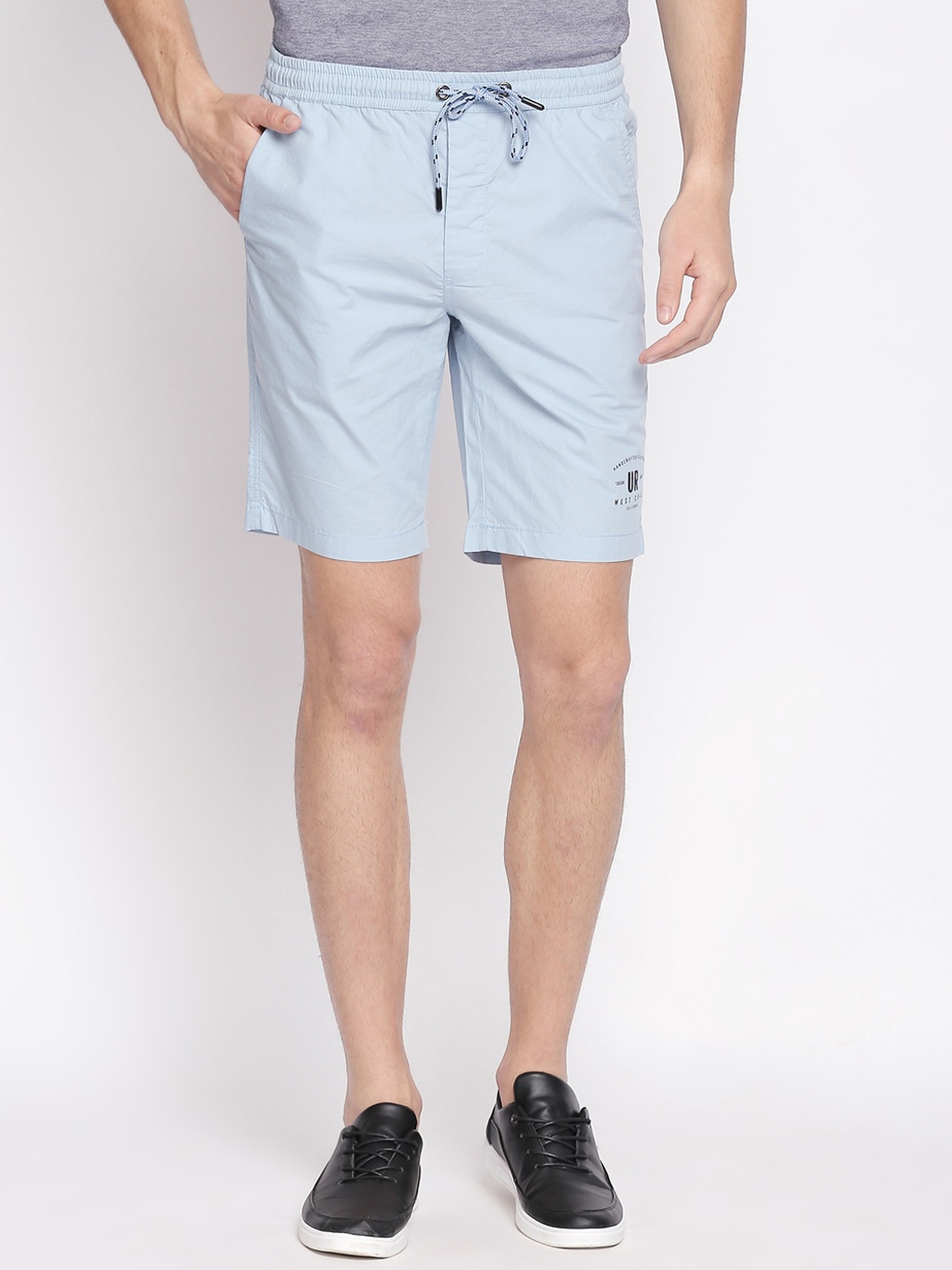

Urban Ranger by pantaloons Men Blue Solid Regular Fit Regular Shorts