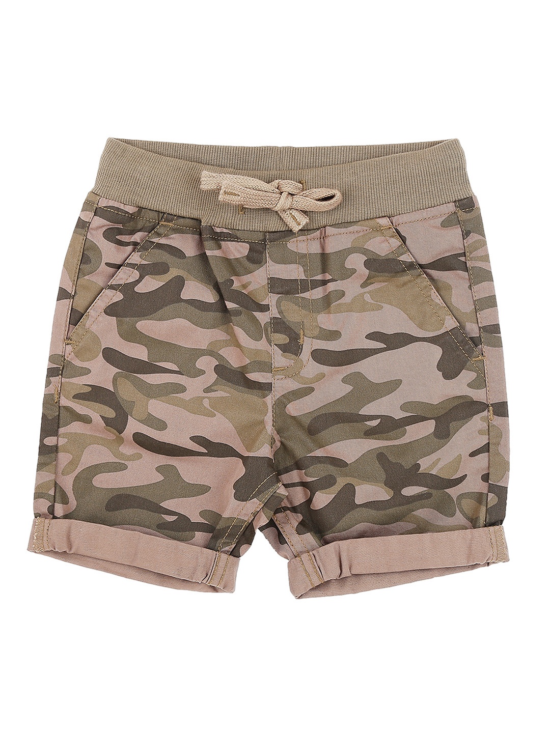 

Pantaloons Baby Boys Olive Green Printed Regular Fit Regular Shorts