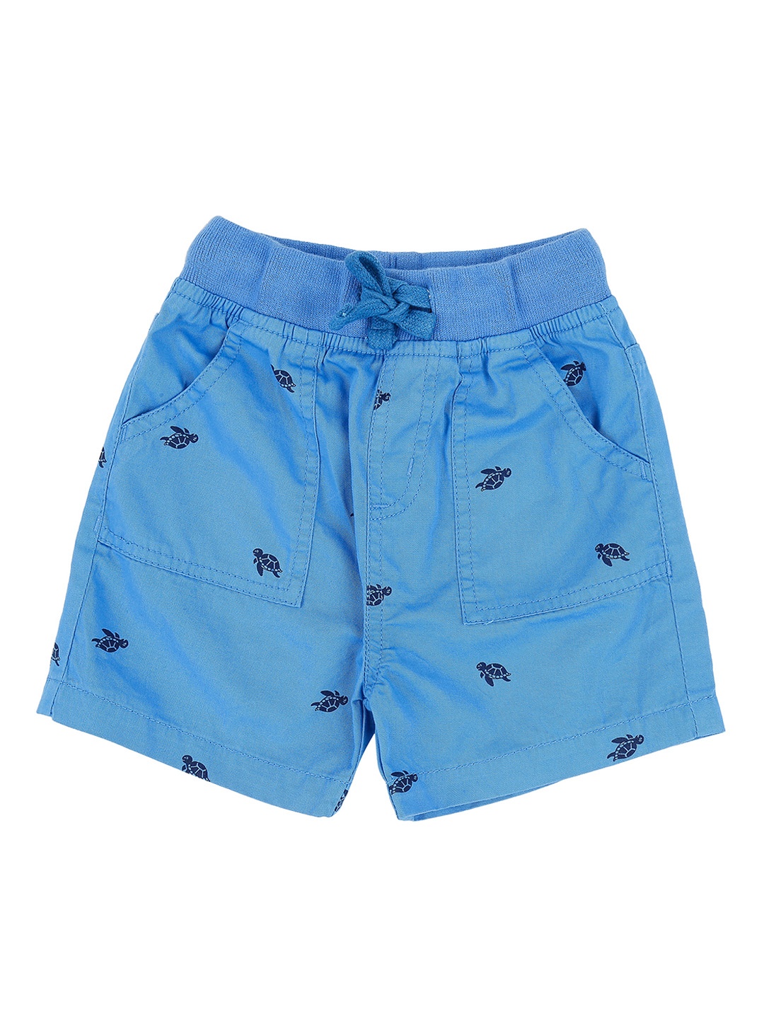 

Pantaloons Baby Boys Blue Turtle Printed Regular Fit Regular Shorts