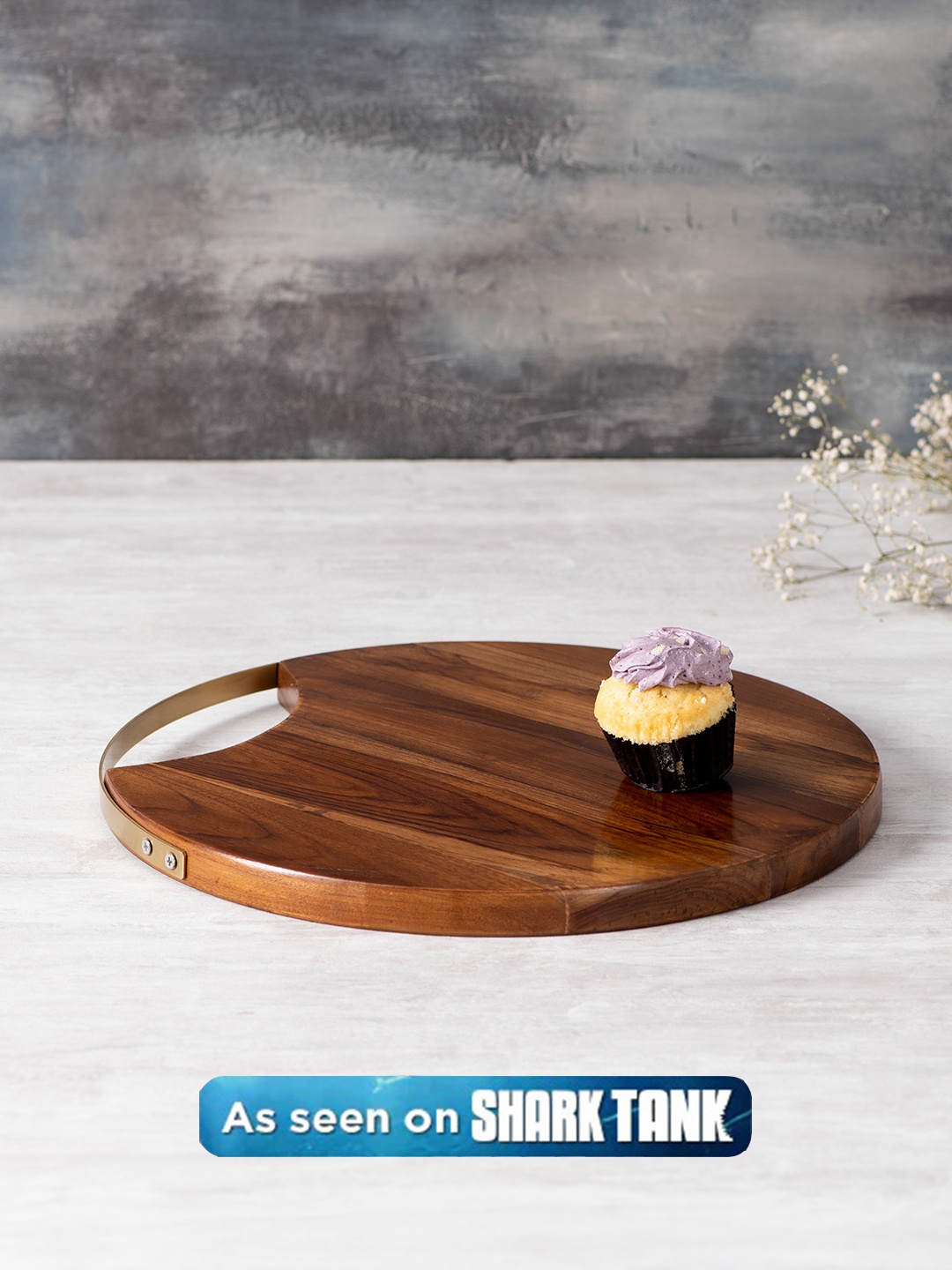 

nestroots Brown Wooden Matte Finish Serving Platter