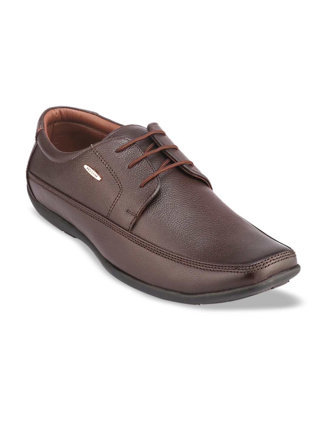 

Red Chief Men Brown Solid Leather Formal Derbys