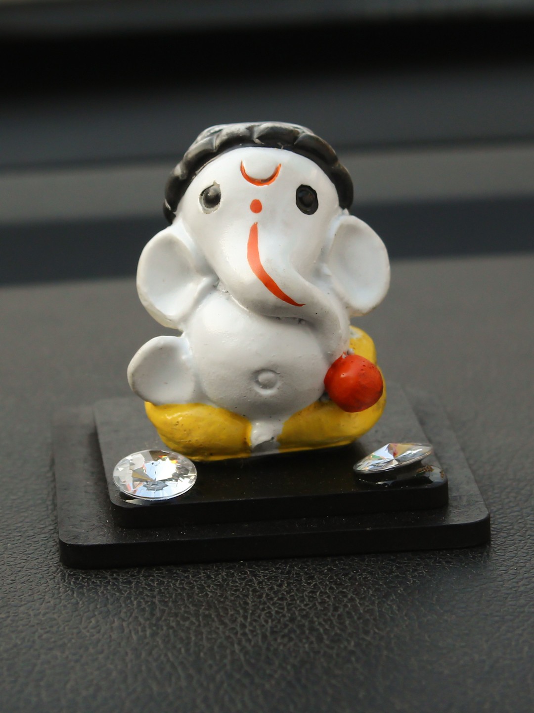 

eCraftIndia White & Yellow Decorative Lord Ganesha Showpiece