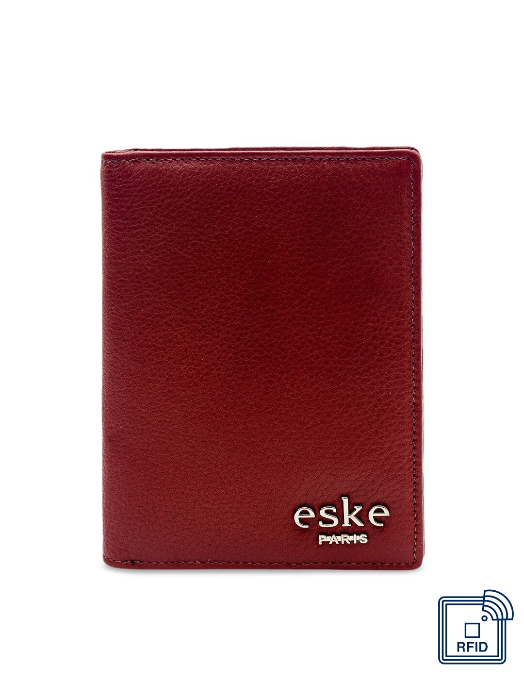 

Eske Men Maroon Textured Genuine Leather Passport Holder