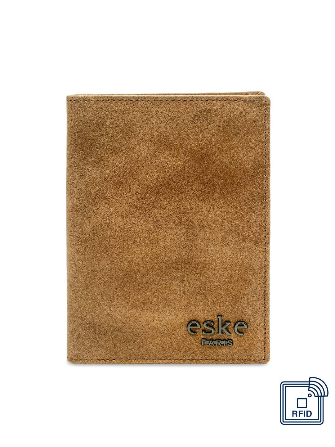 

Eske Men Brown Leather Passport Case