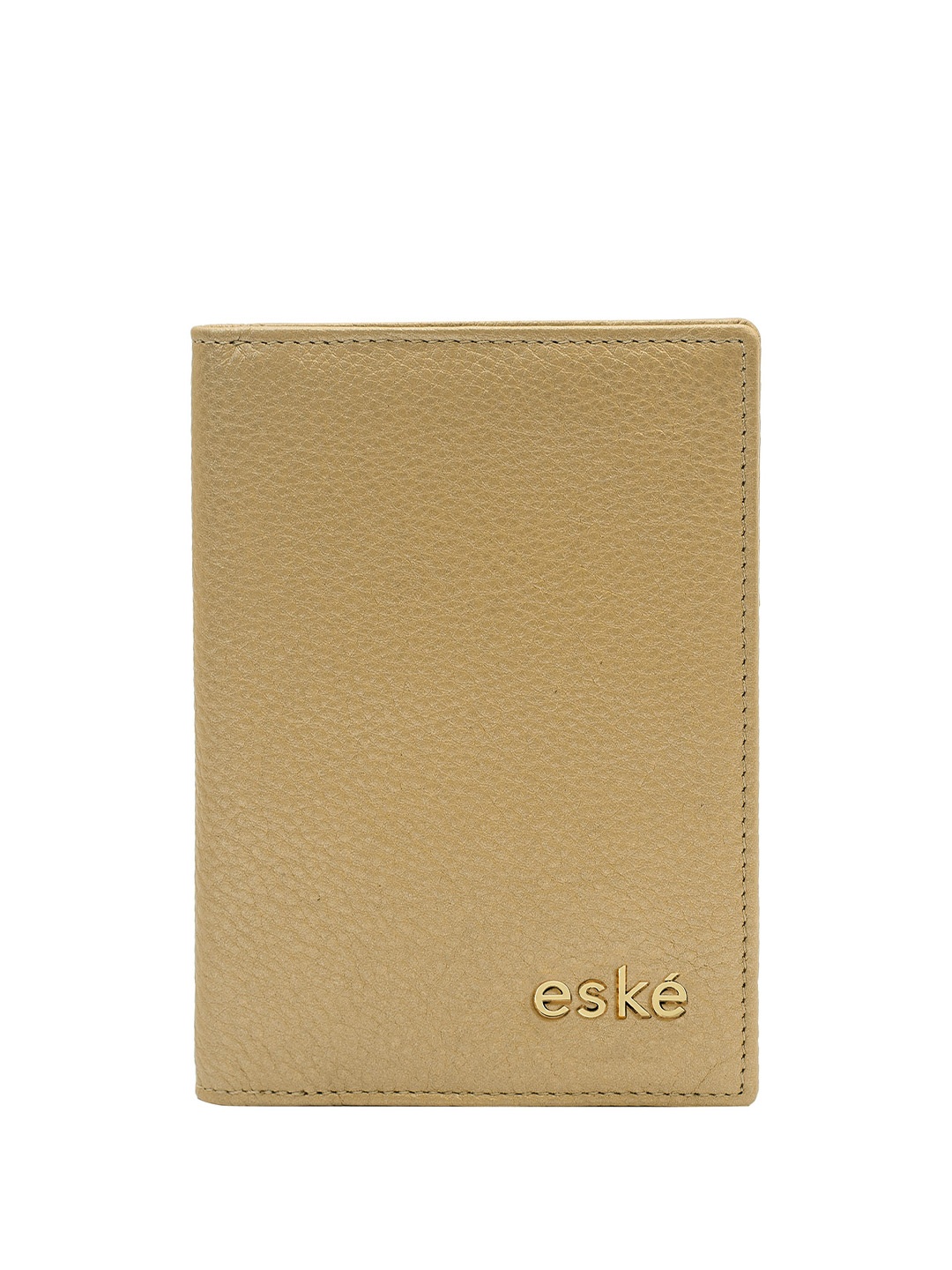 

Eske Men Beige & Brown Solid Paris Mabel Leather Passport Holder