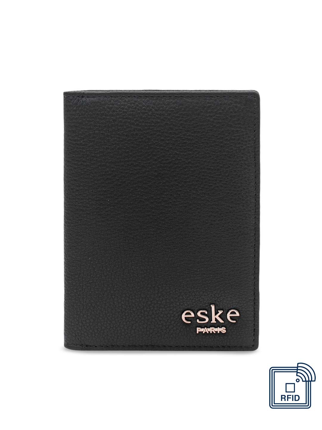 

Eske Men Navy Black Solid Mabel Leather Passport Case