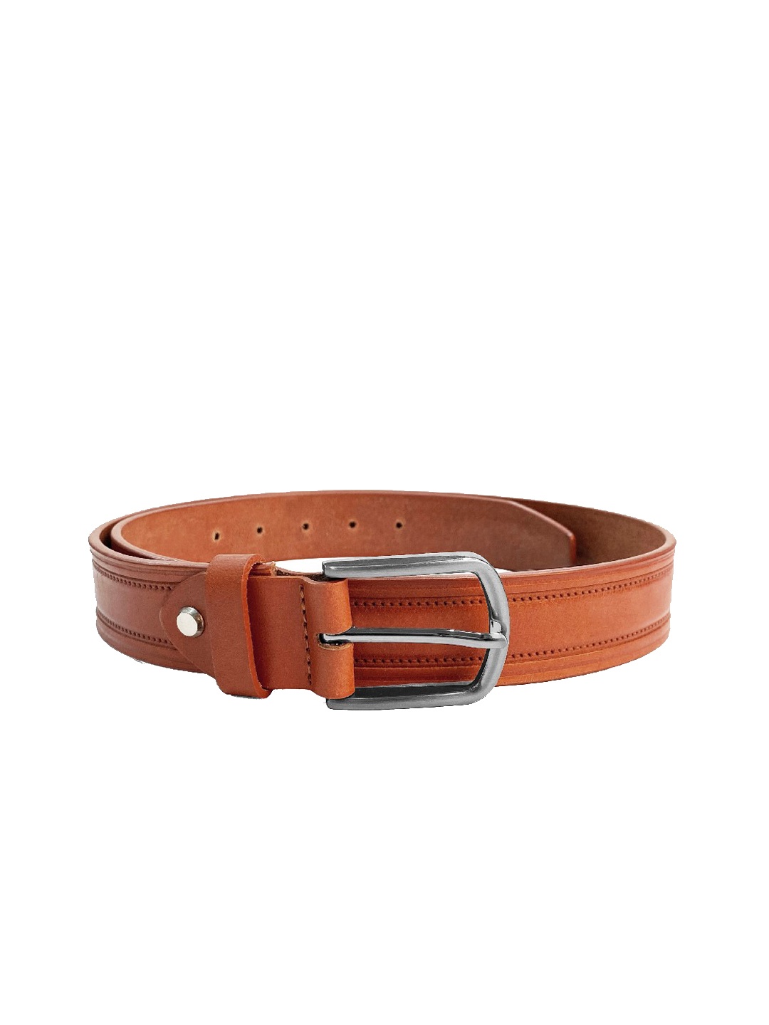 

WildHorn Men Tan Brown Textured Leather Belt