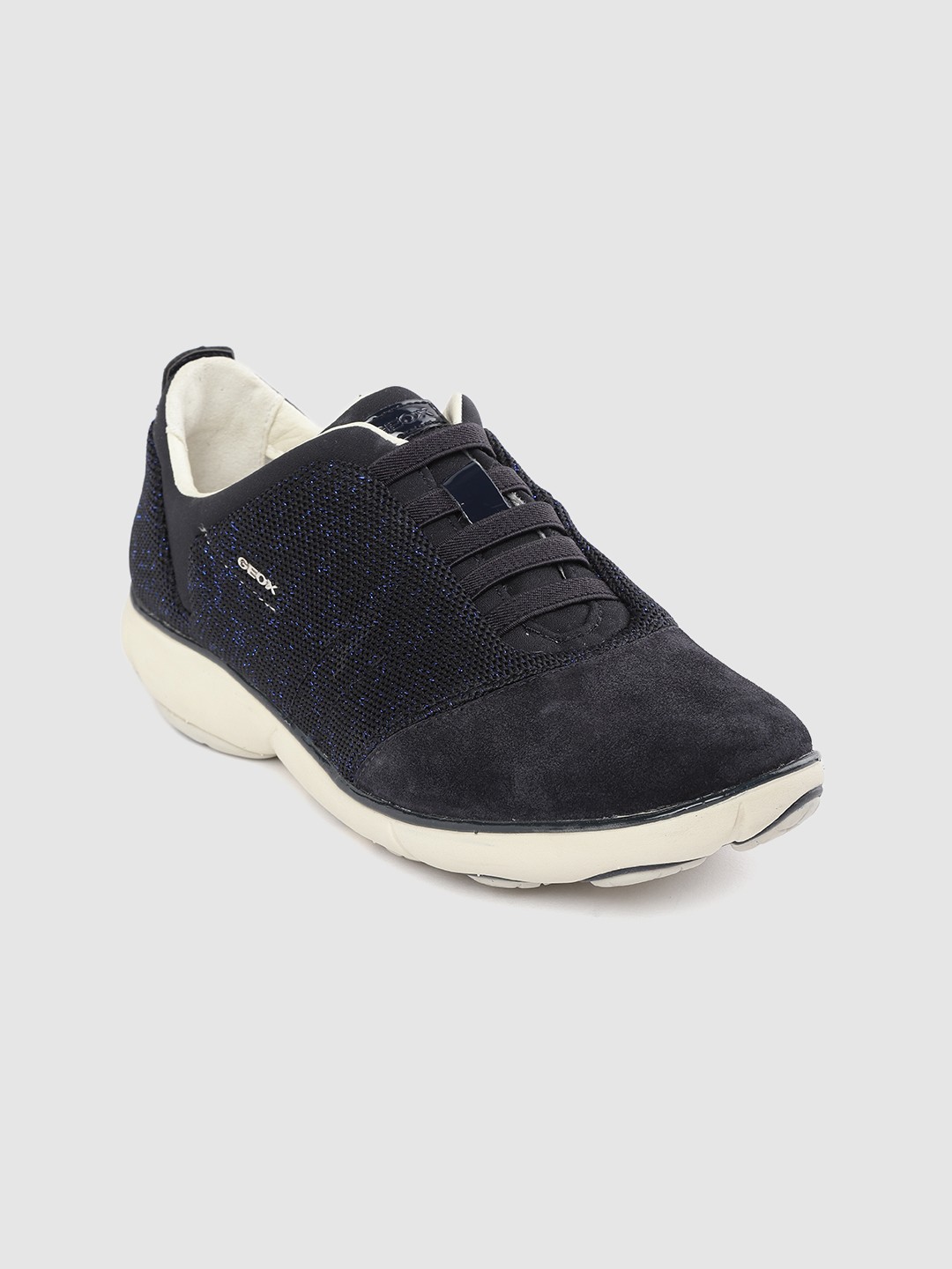 

Geox Women Navy Blue Woven Design Shimmer Sneakers