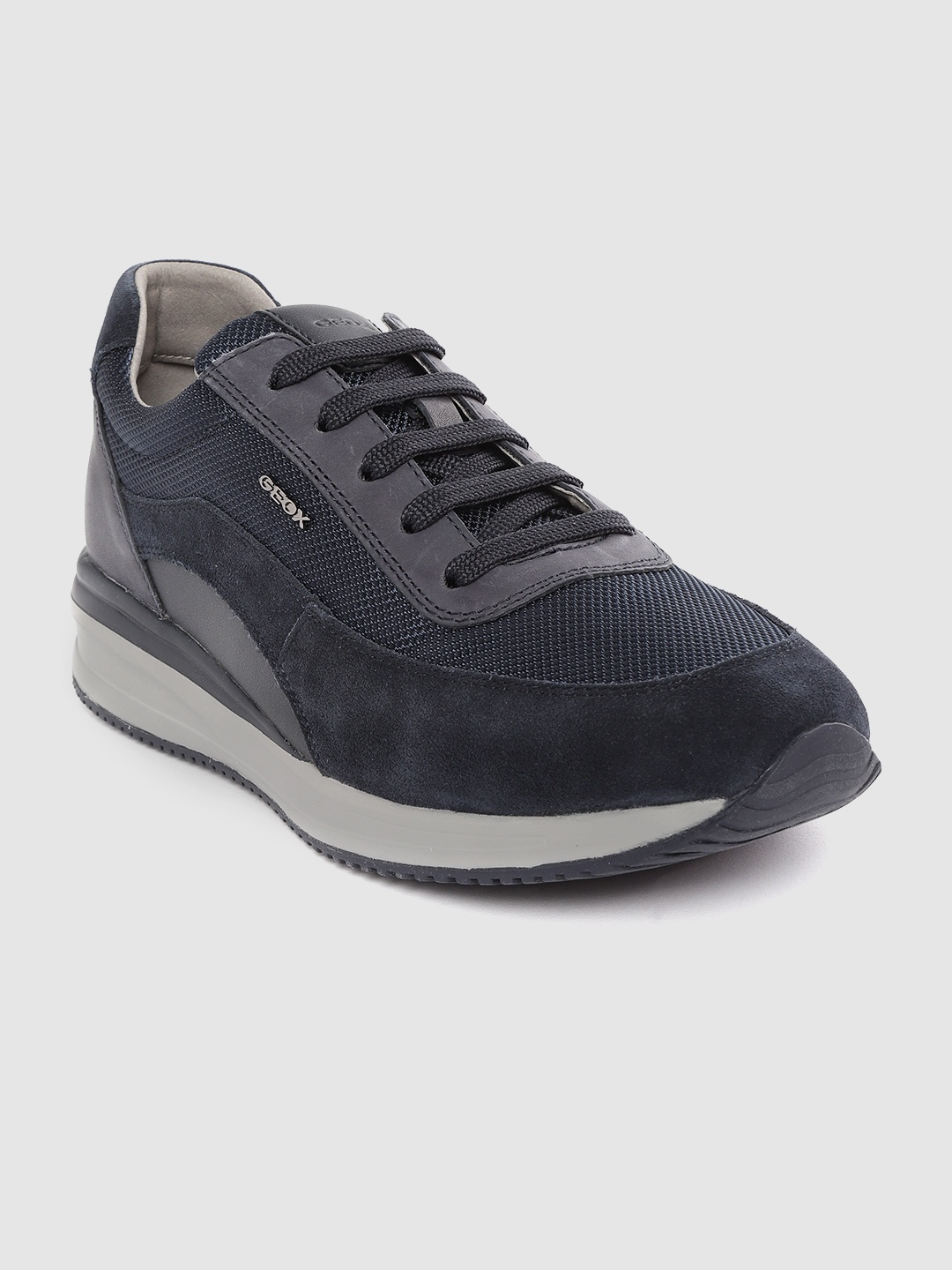 

Geox Men Navy Blue Solid Sneakers
