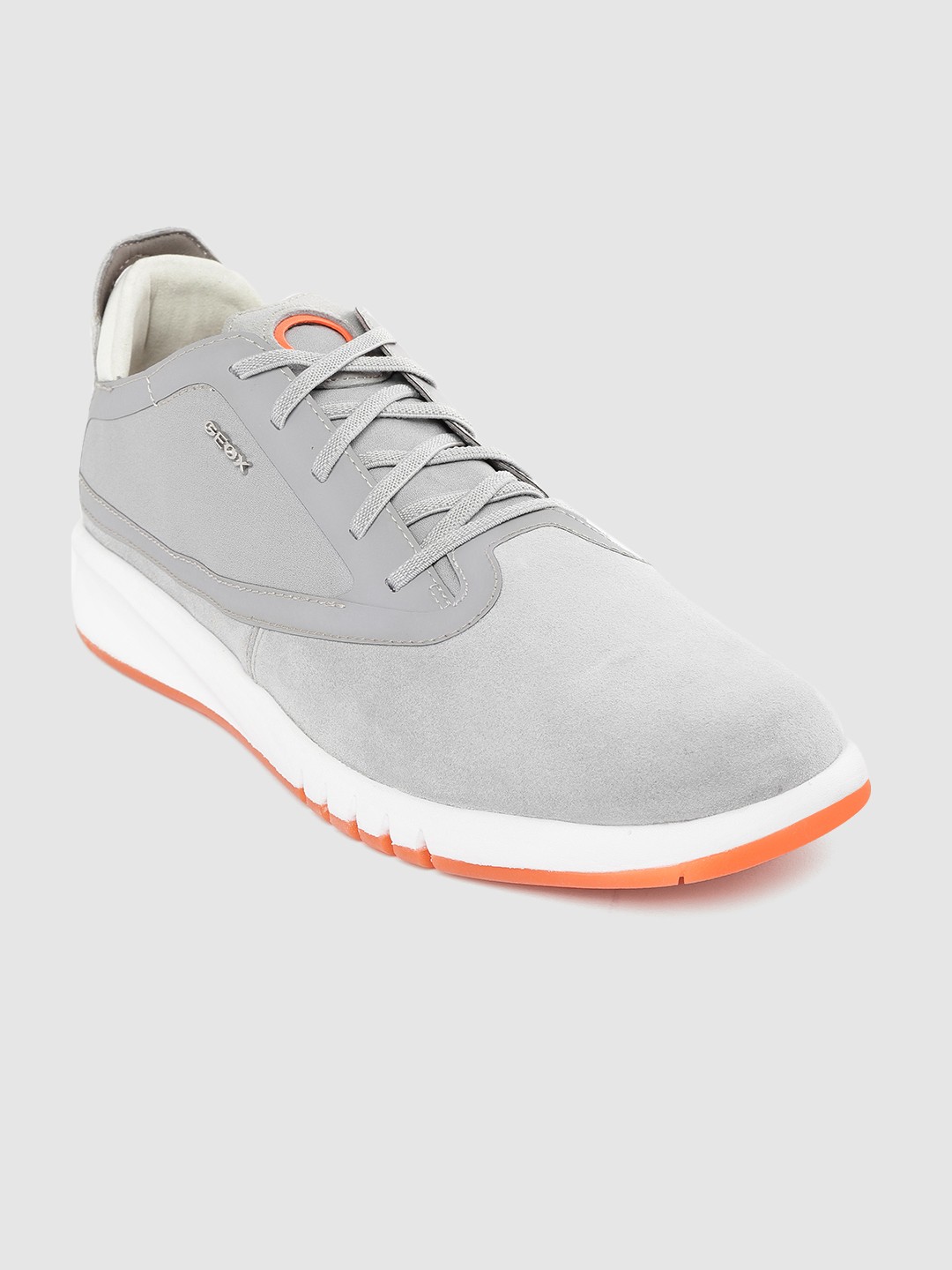 

Geox Men Grey Solid Sneakers