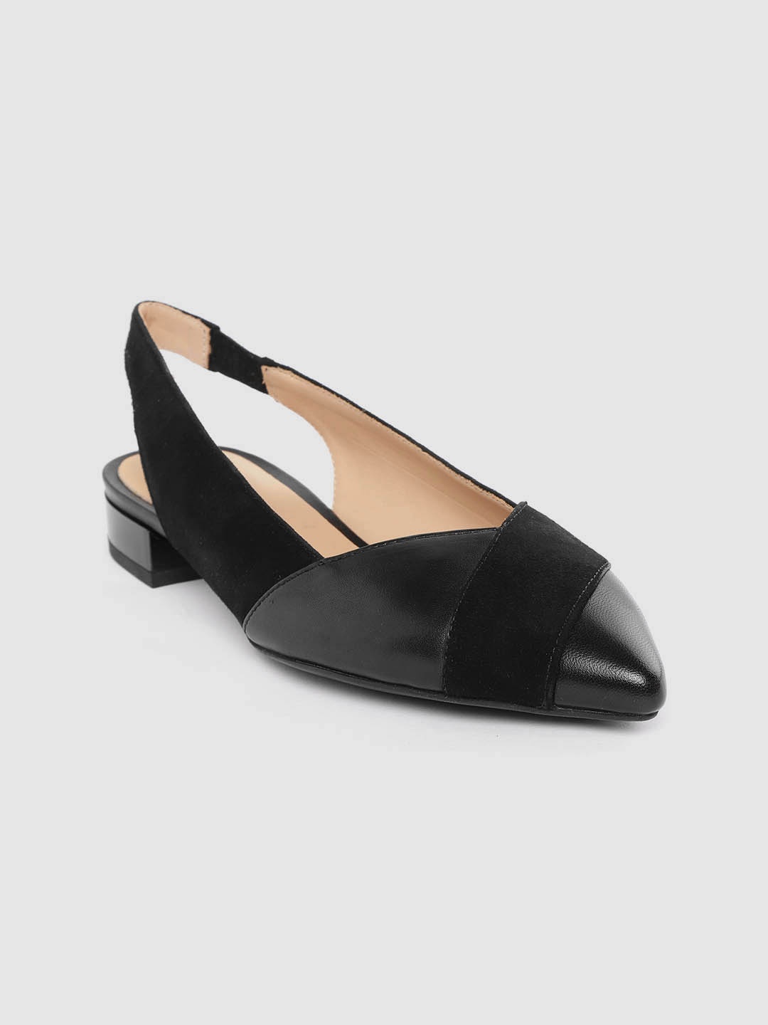 

Geox Women Black Solid Leather Flats