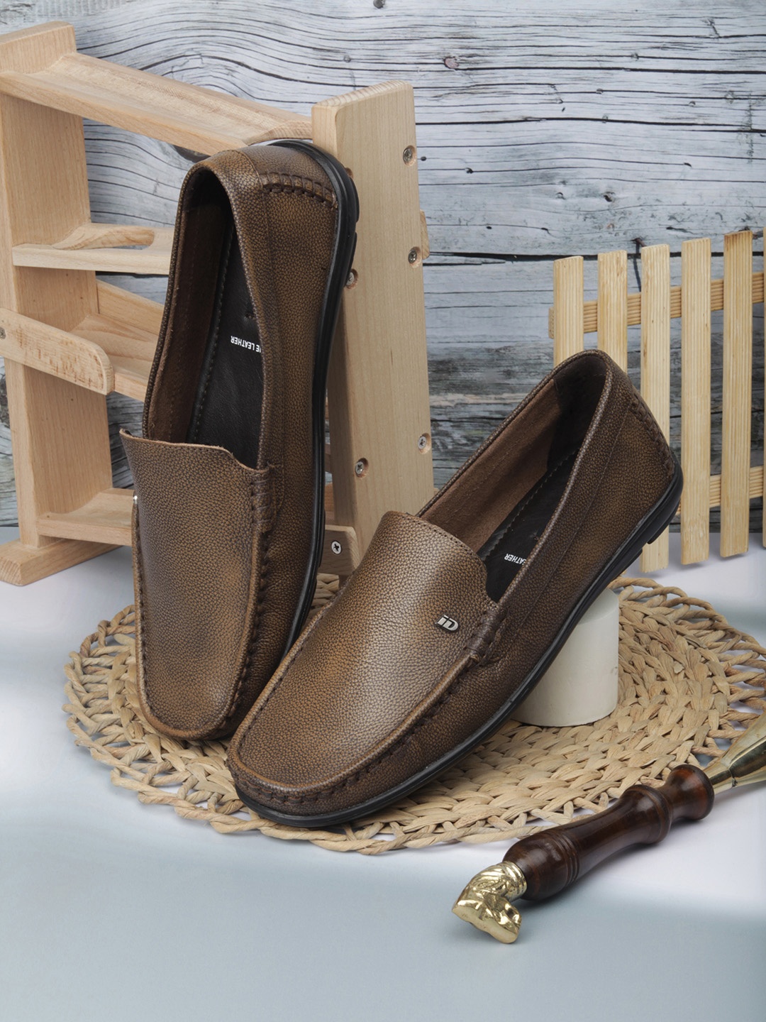 

ID Men Tan Brown Loafers