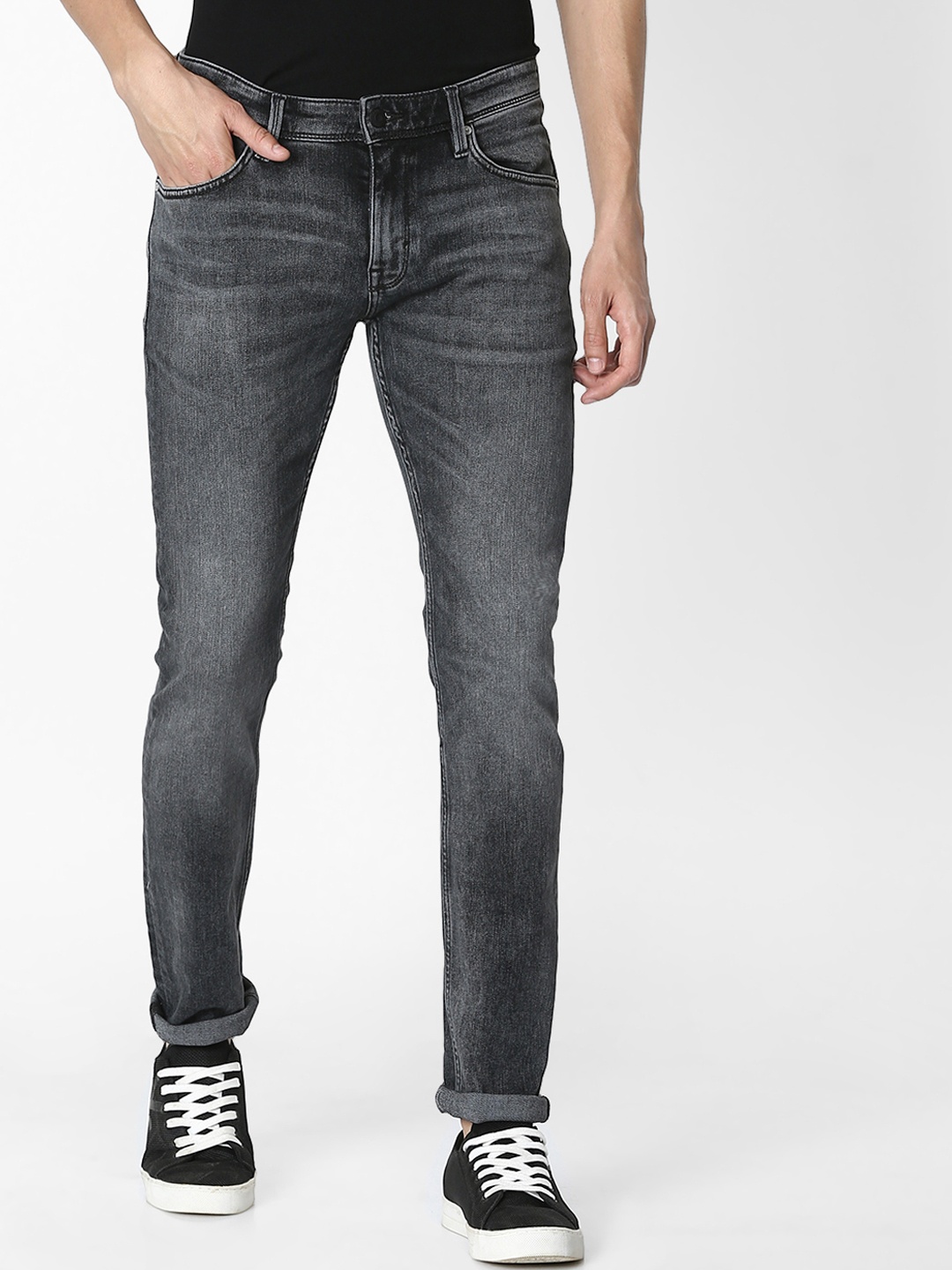 

Celio Men Grey Slim Fit Mid-Rise Clean Look Stretchable Jeans
