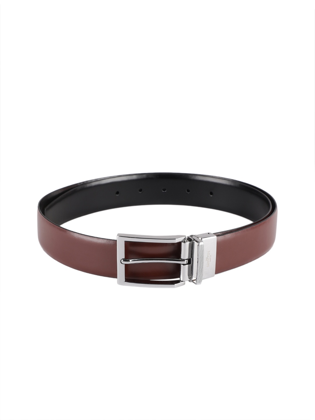 

INVICTUS Men Black & Tan Brown Solid Reversible Leather Belt