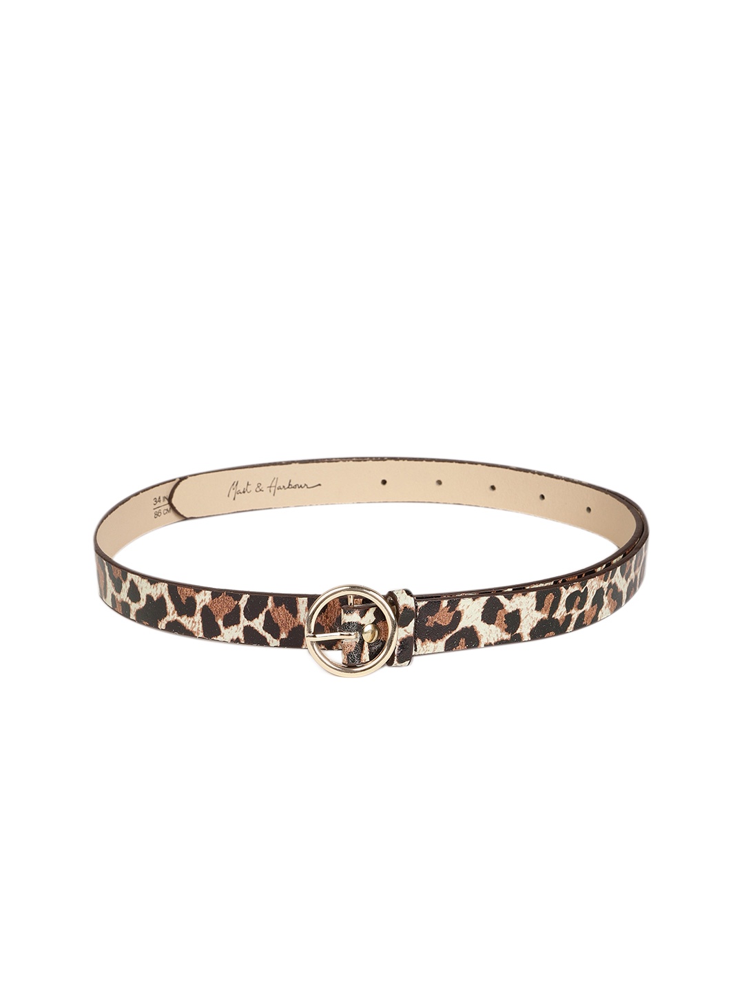 

Mast & Harbour Women Brown Printed Leather Belt