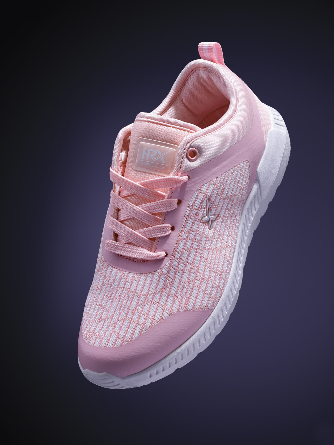 

HRX by Hrithik Roshan Women Pink Marble Knit Running Shoe