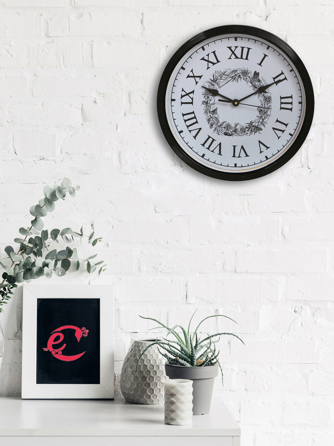 

eCraftIndia Off-White Round Printed Analogue Wall Clock 31.7 cm