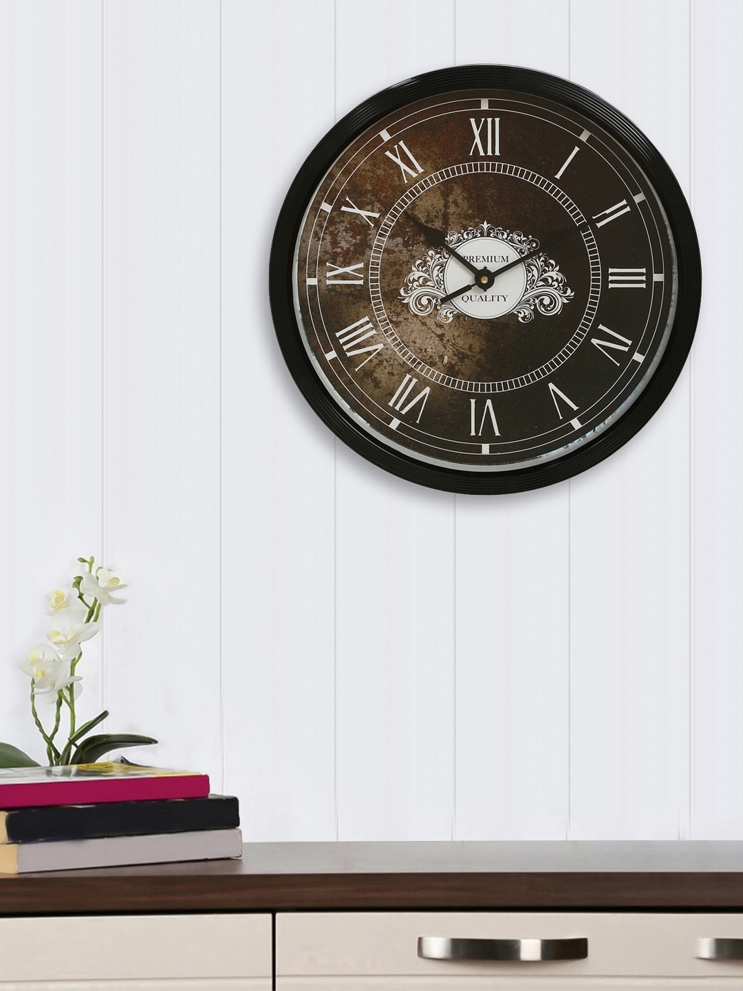 

eCraftIndia Brown Round Printed Analogue Wall Clock 31.7 cm