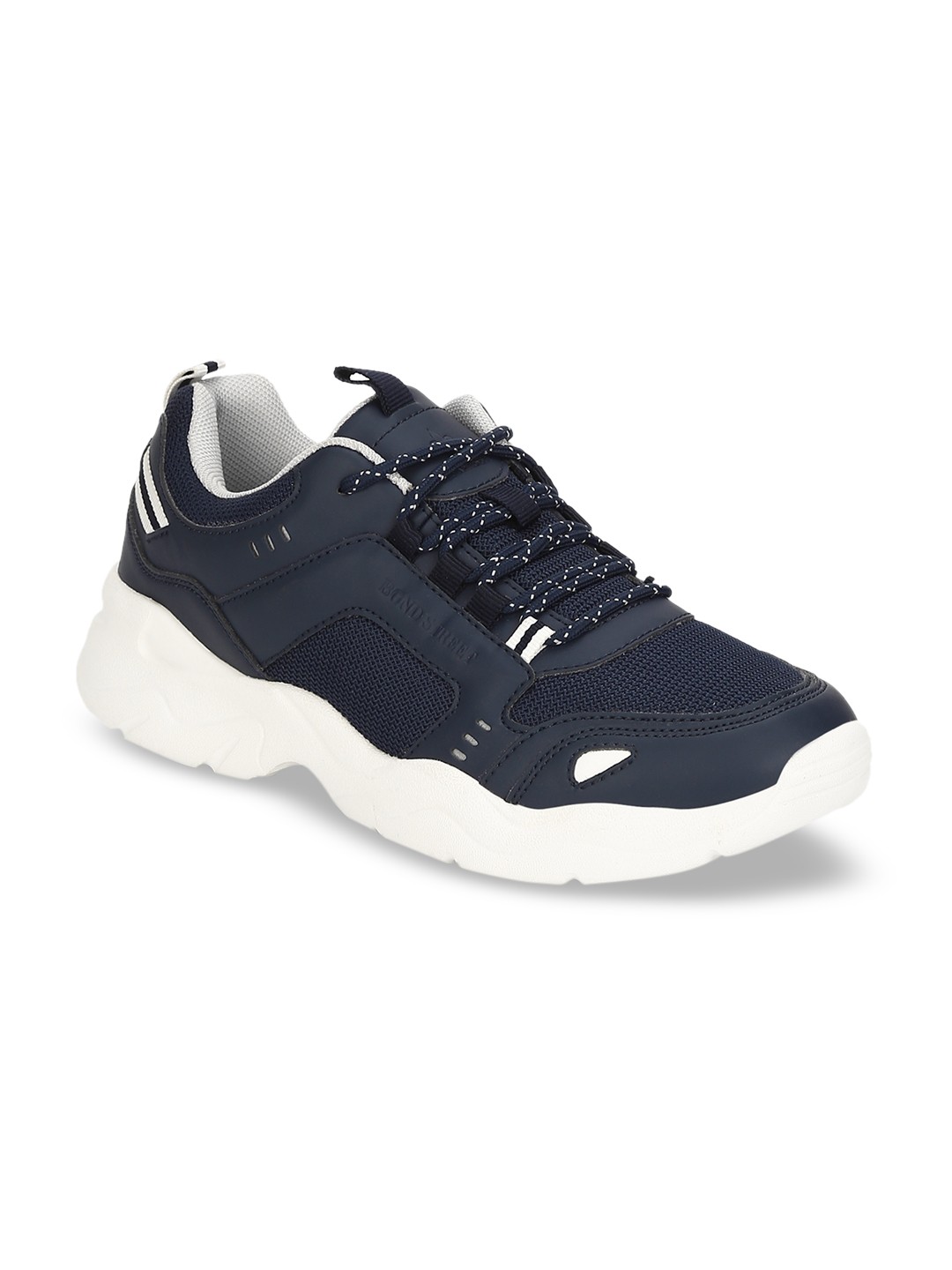 

Bond Street By Red Tape Men Navy Blue Woven Design Sneakers
