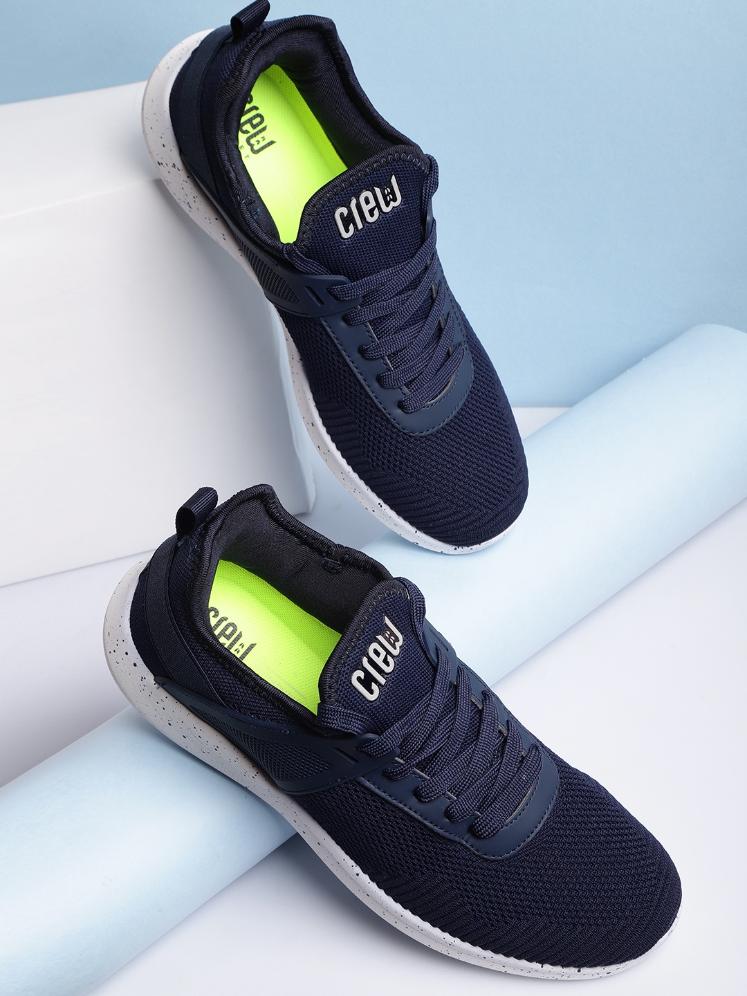 

Crew STREET Men Navy Blue Synthetic Running Shoes