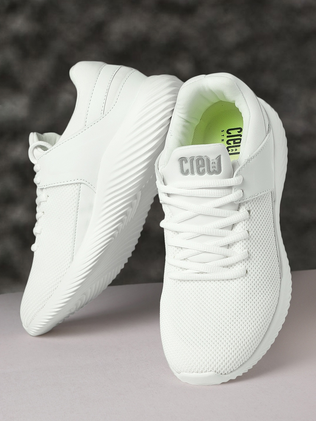 

Crew STREET Men White Synthetic Running Shoes