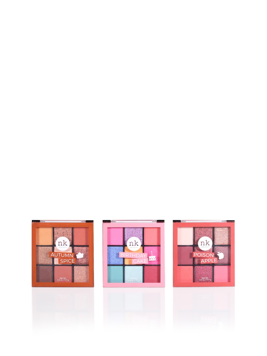 

Nicka K Set of 3 Eyeshadow Palettes, Multi