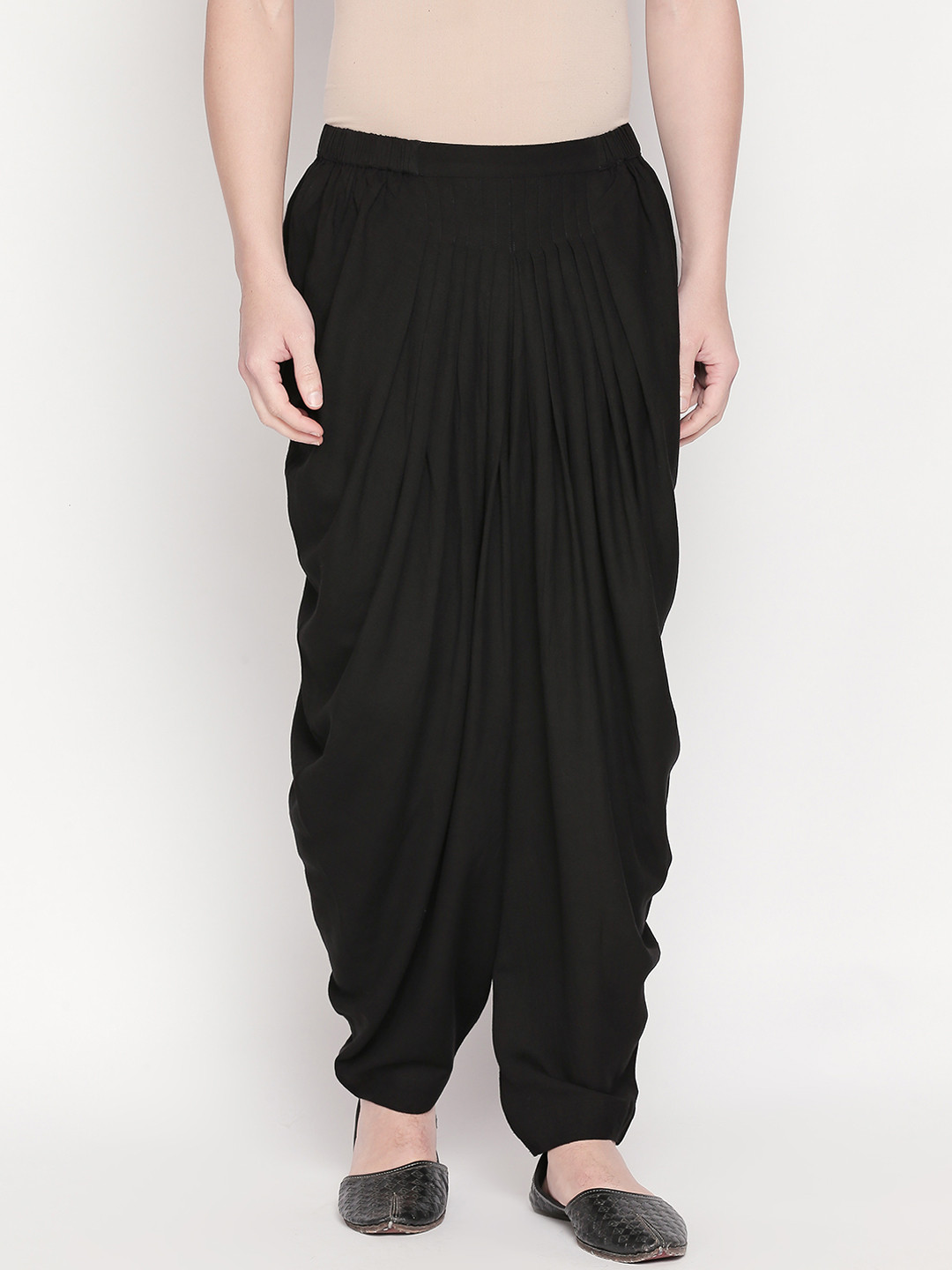 

indus route by Pantaloons Men Black Solid Relaxed-Fit Dhoti Pant