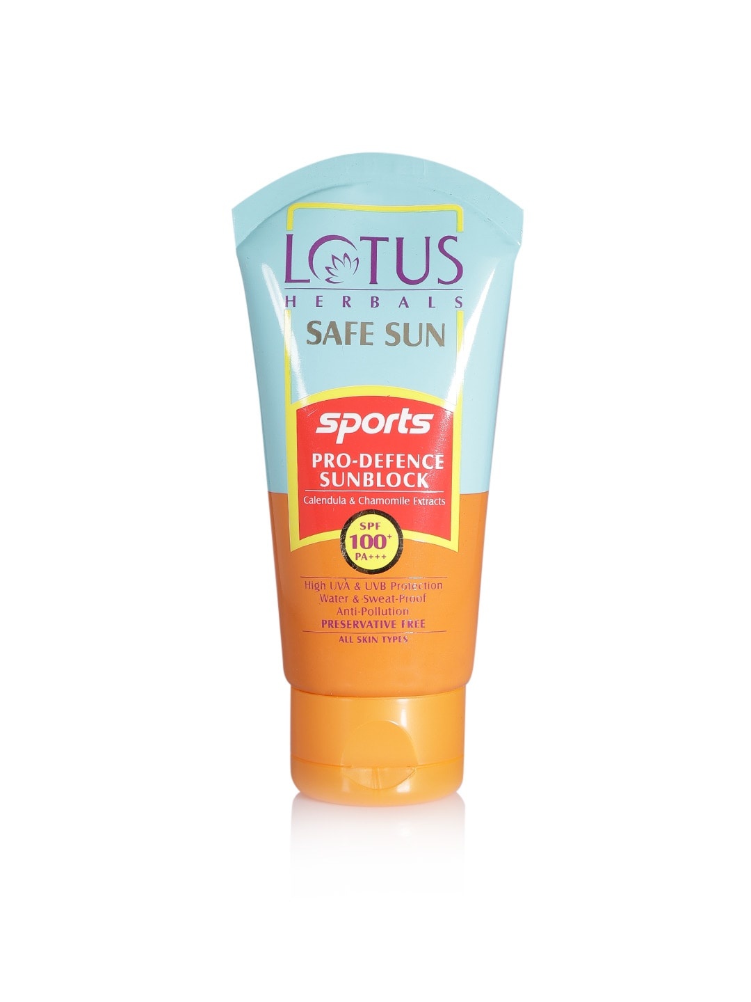 

Lotus Herbals Unisex Safe Sun SPF 100 Sports Pro-Defence Sunblock - 40 g, Blue