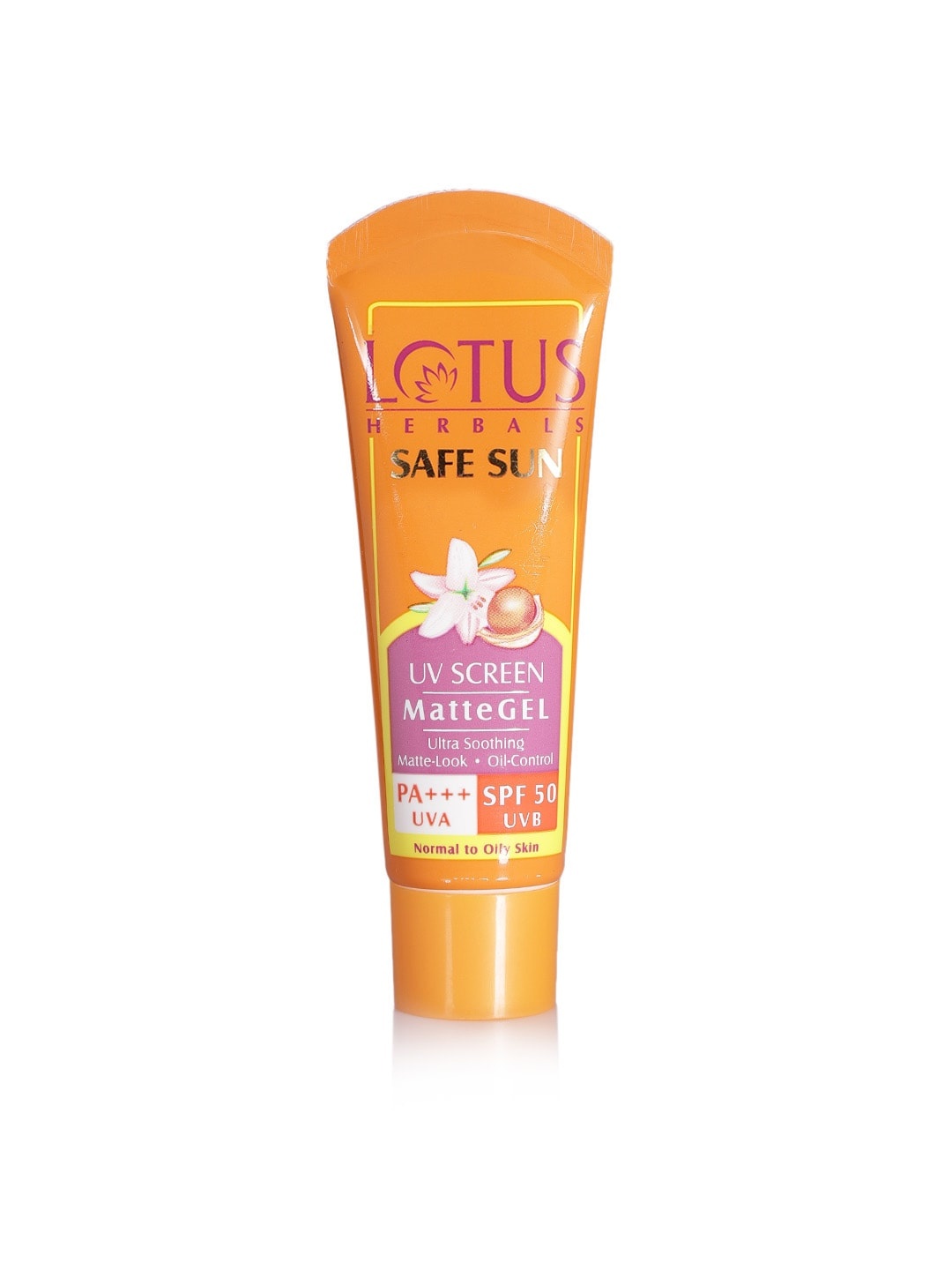 

Lotus Herbals Unisex Safe Sun SPF 50 UV Screen MatteGel Sunscreen - 30 g, Orange