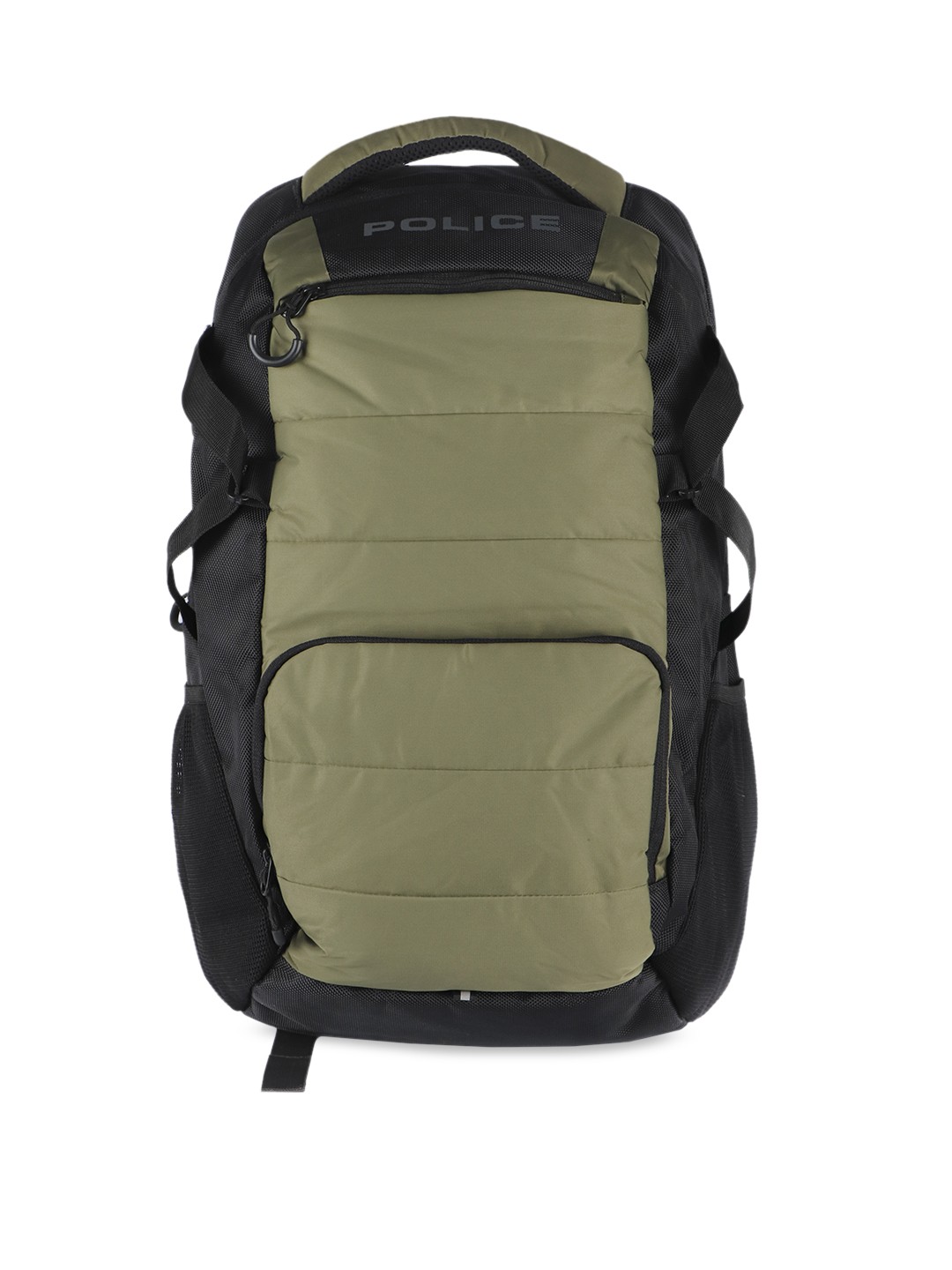

Police Men Black & Green Solid Premium Quality Lightweight Backpack 30 ltrs