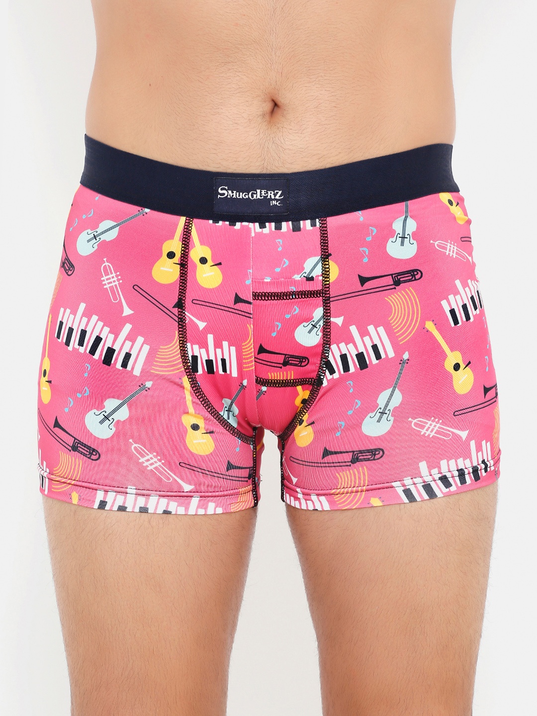 

Smugglerz Men Pink & White Printed Trunks JAZZ MUSIC-SMUNDIES