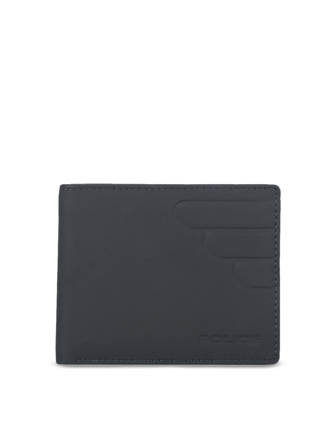 

Police Men Navy Blue Solid Two Fold Leather Wallet