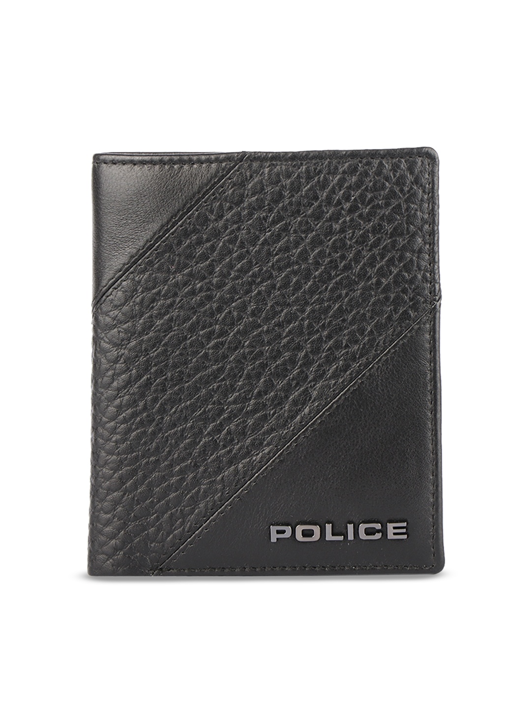 

Police Men Black Textured Two Fold Wallet