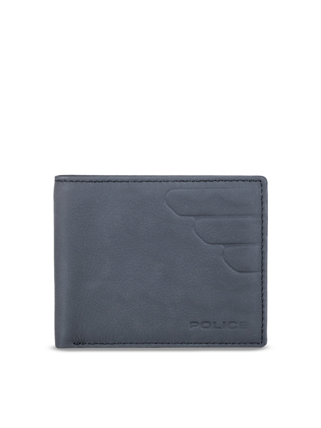 

Police Men Blue Solid Leather Two Fold Wallet