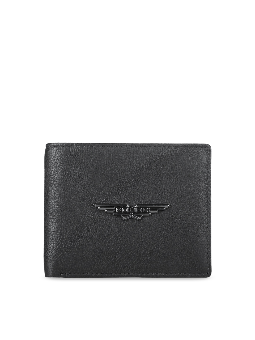 

Police Men Black Solid Genuine Leather Two Fold Wallet